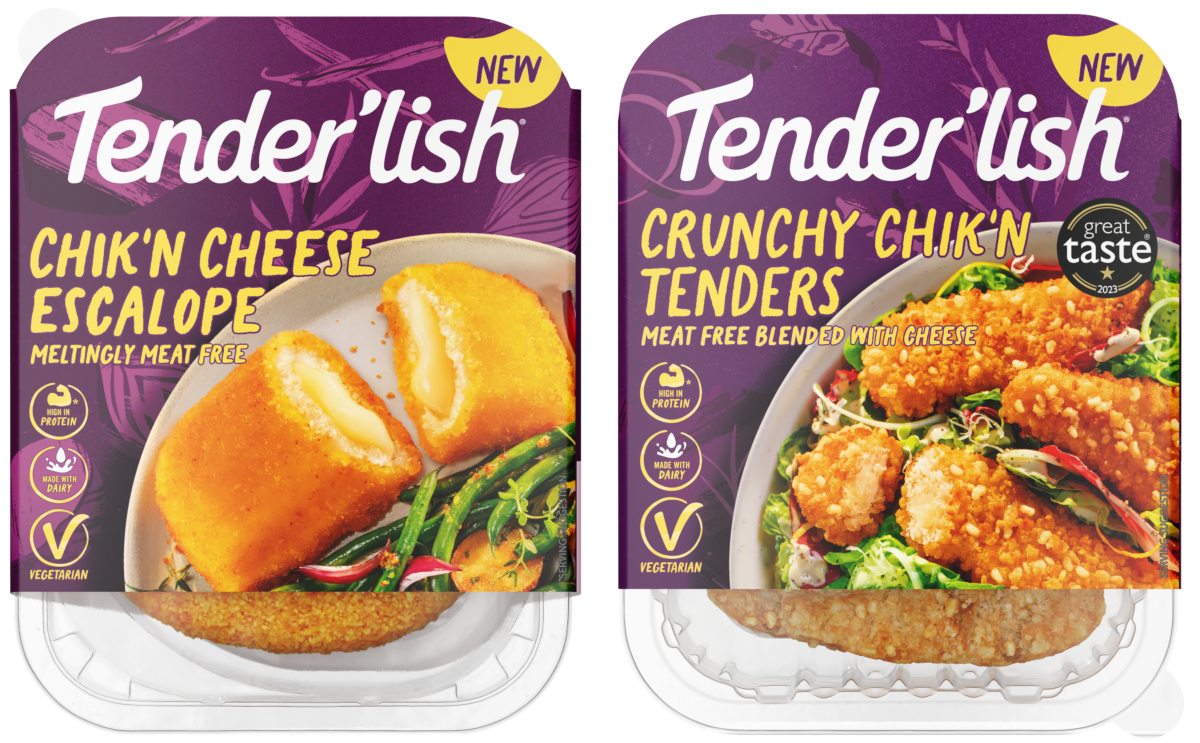 Tenderlish Packshots of Chik'n Cheese Escalope and Crunchy Chik'n Tenders