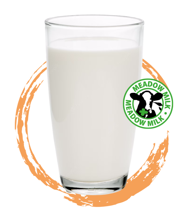 Glass of Milk with Meadow Milk ENG icon for Tenderlish